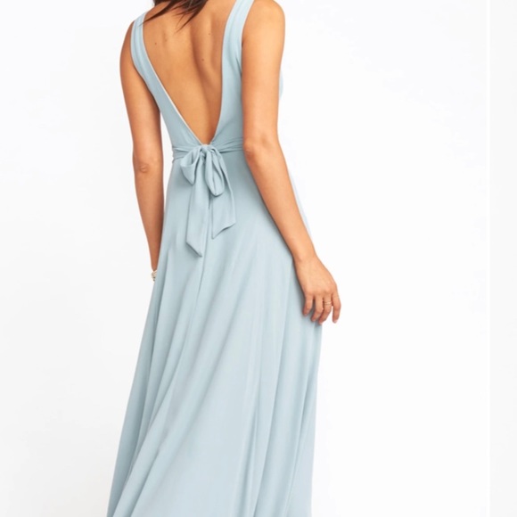 Show Me Your Mumu Jenn Maxi Dress Silver Sage Crisp - Picture 3 of 7